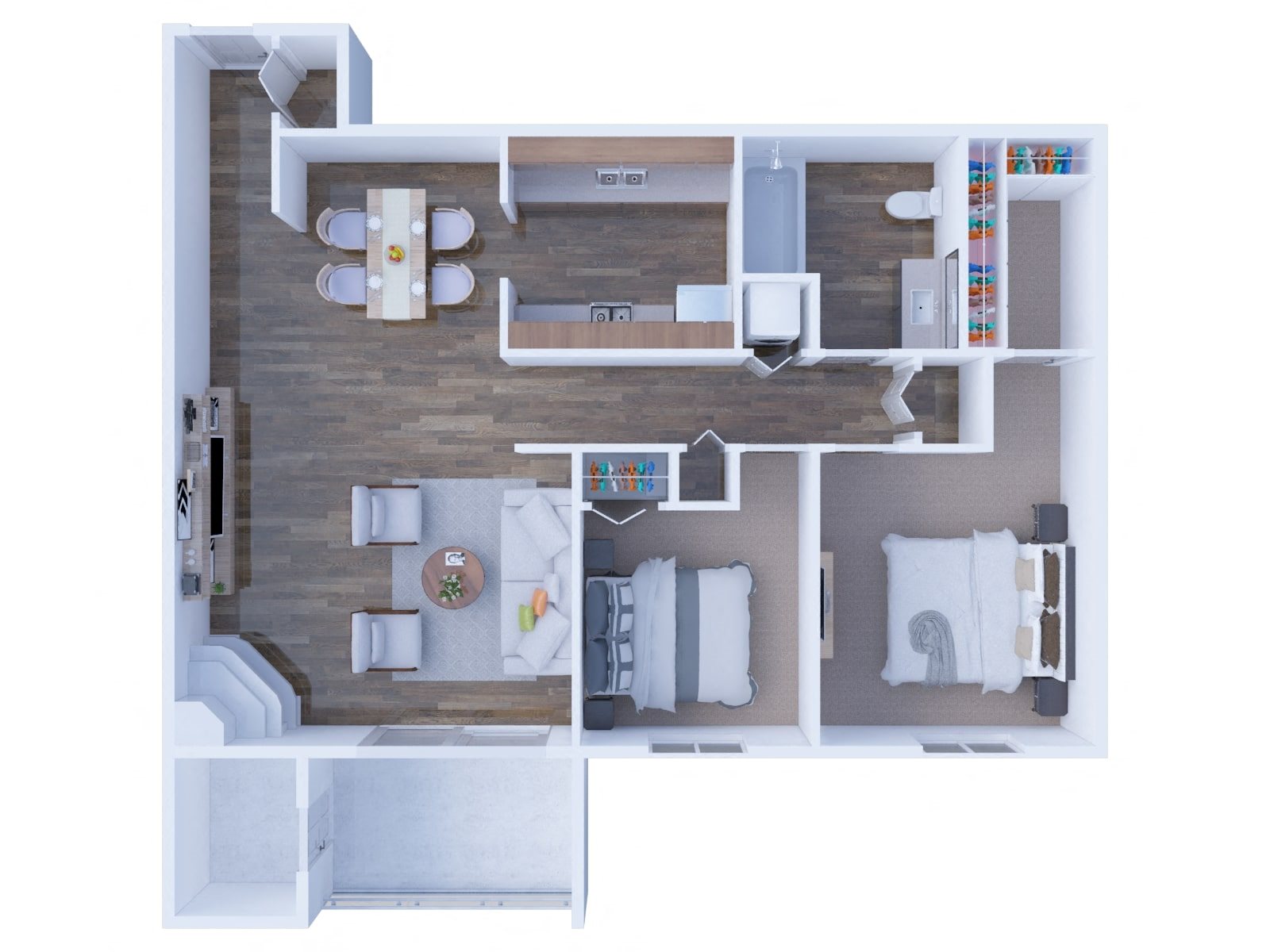 2 Bedroom 1 Bath with Fireplace 2 Bedroom 1 Bath with Fireplace